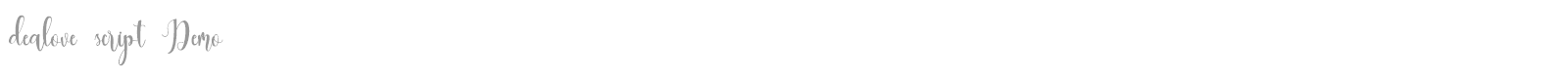 Dealove Script font preview